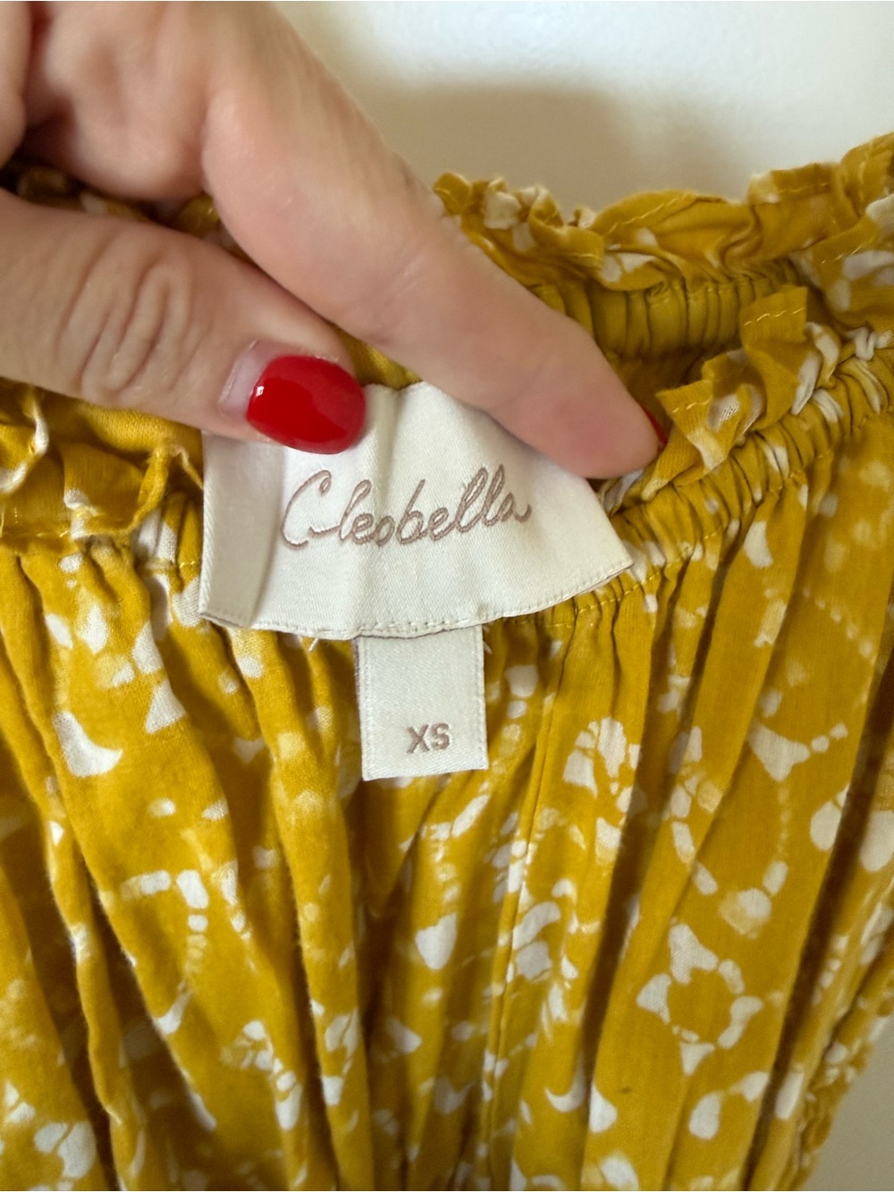 Cleobella Yellow Tiered Ruffle Midi Dress Boho Cottagecore Size XS - Picture 4 of 4
